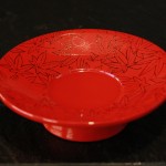 漆絵腰高茶托 春秋 20131105nagayama11