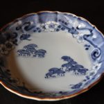 渕錆流水桜松紋輪花六寸皿 20160803risogama1