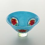 酒杯 丸窓牡丹ターコイズ